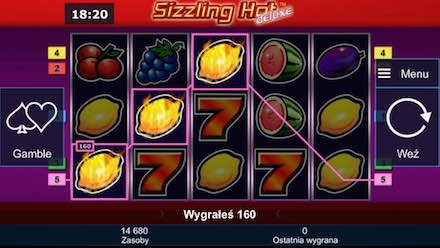 Wygyrwaj w Sizzling Hot Deluxe online na komórce