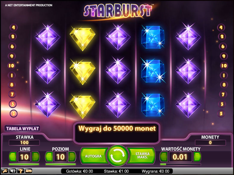 Starburst symulator do gry w kasynie internetowym